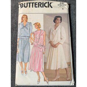 Butterick 3167 Misses Shirt & Skirt Sewing Pattern Size 8 - uncut